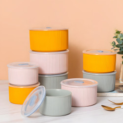 Metal Tupperware Set - 3 Pcs	